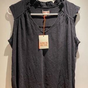 Knox Rose Women's Charcoal Sleeveless Blouse